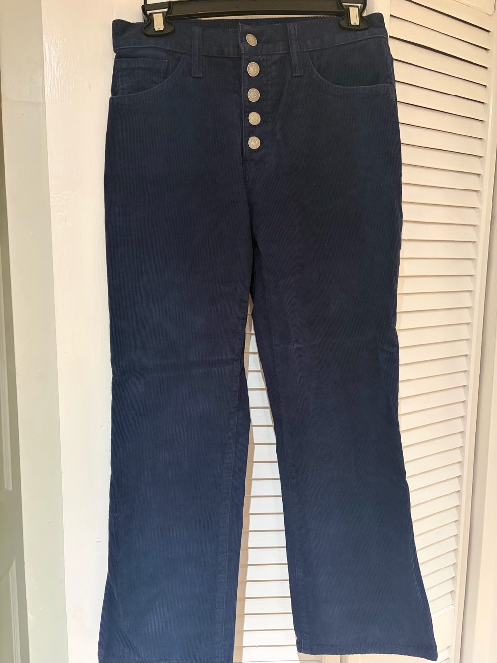Lucky Brand Jeans Womens 8/29 Blue High Rise Crop Mini Boot Bridgette Corduroy